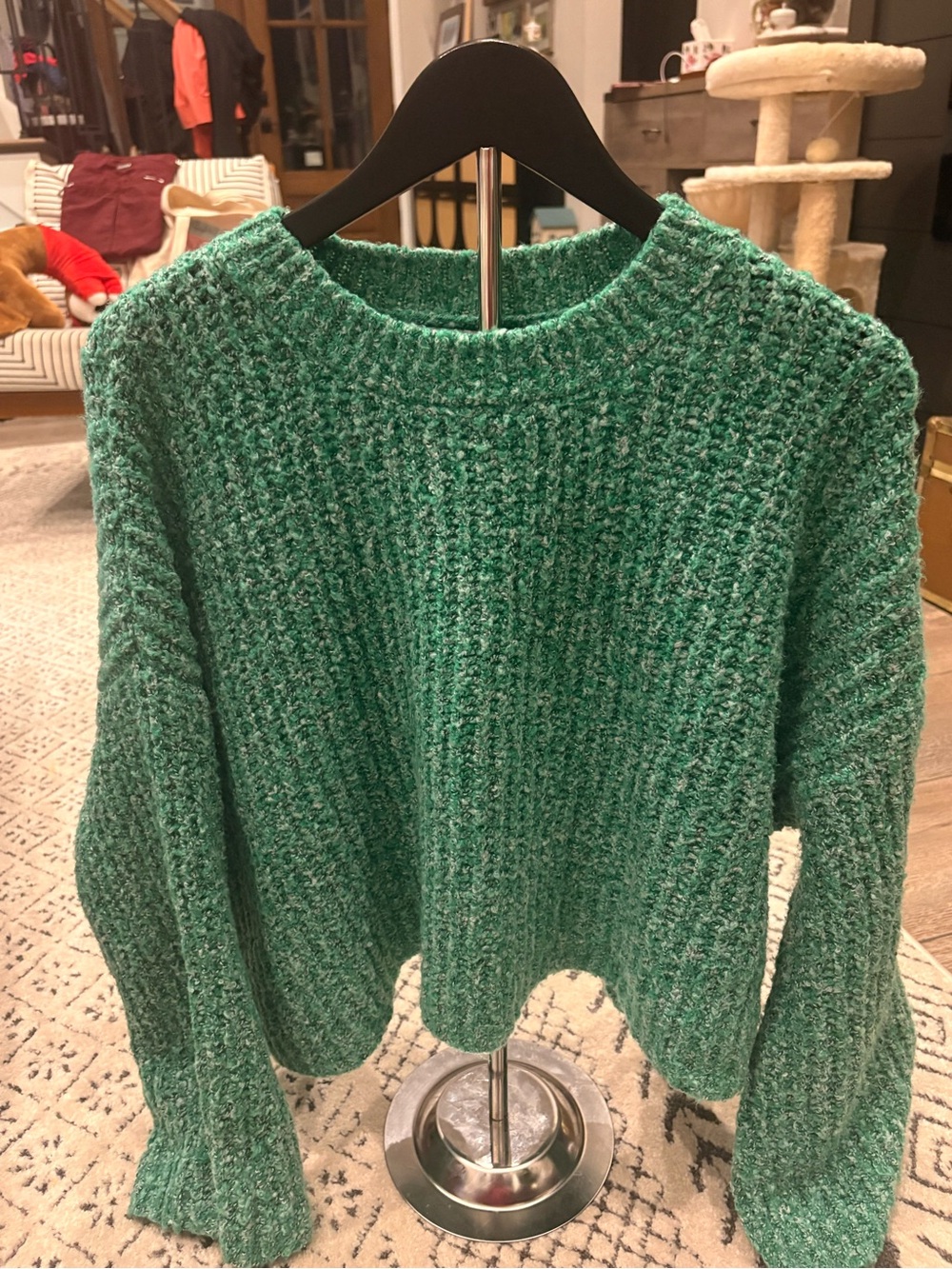 Sincerly Jules Textured Teal Sweater